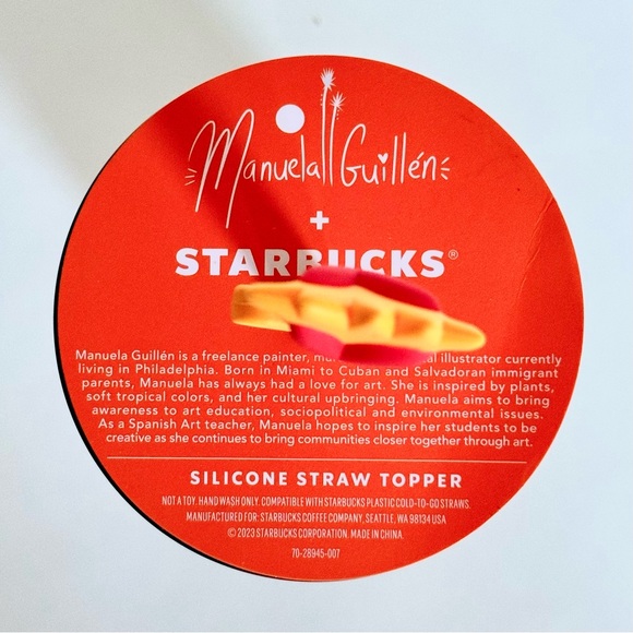 STARBUCKS 24oz TUMBLER LIMITED EDITION MANUELA GUILLEN LATIN AMERICAN ARTIST NWT - Picture 5 of 6